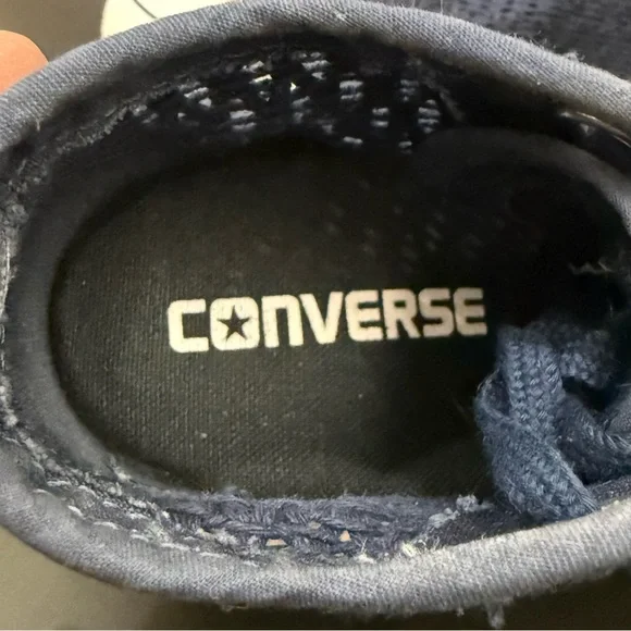 CONVERSE Chuck Taylor All Star Lux Blue Crochet Hidden Wedge Platform Sneakers 5 - Picture 14 of 16